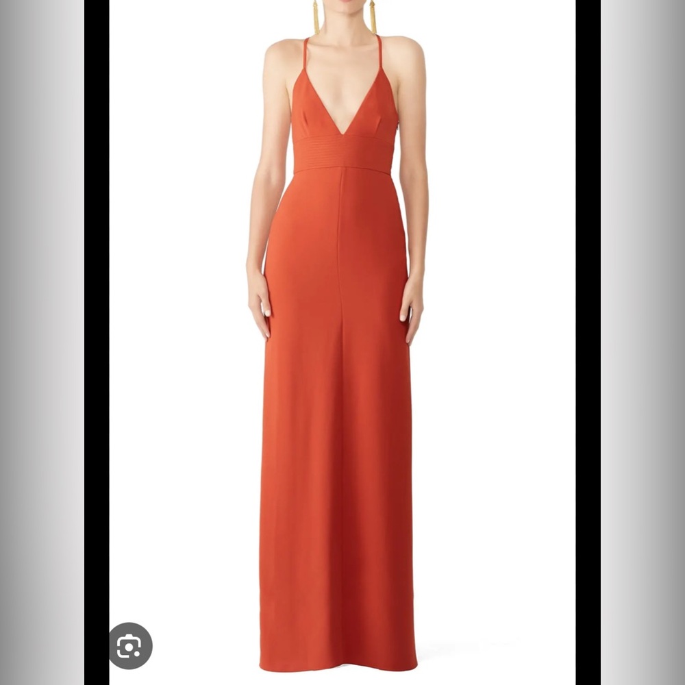 A.L.C. Orange Maxi Dress with Elegant Design